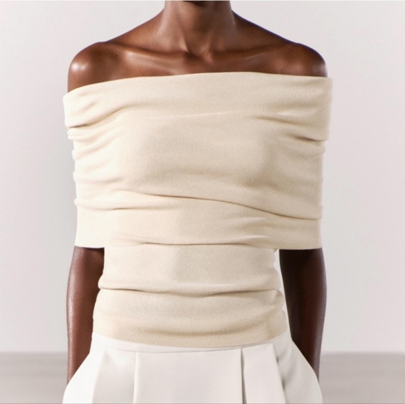 🎈LAST ONE! Zara off shoulder knit top - Picture 5 of 15